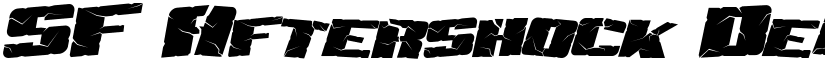 SF Aftershock Debris Italic font