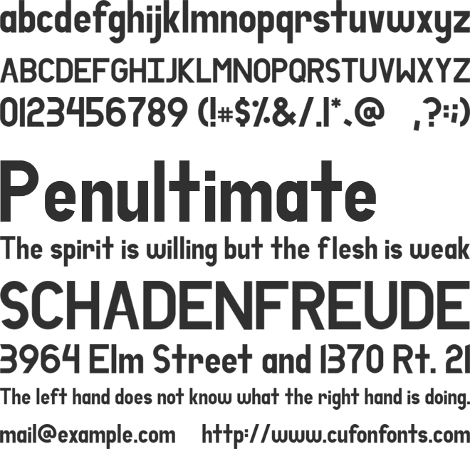 Goodlight Boredom font preview