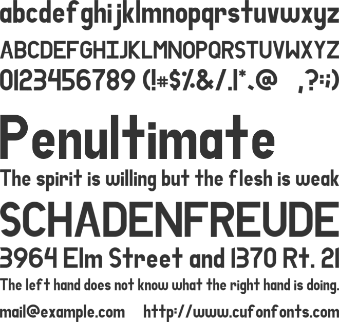 Goodlight Boredom font preview