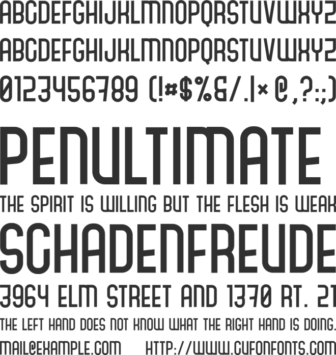 The Bewlay font preview