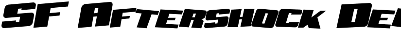 SF Aftershock Debris Solid Italic font