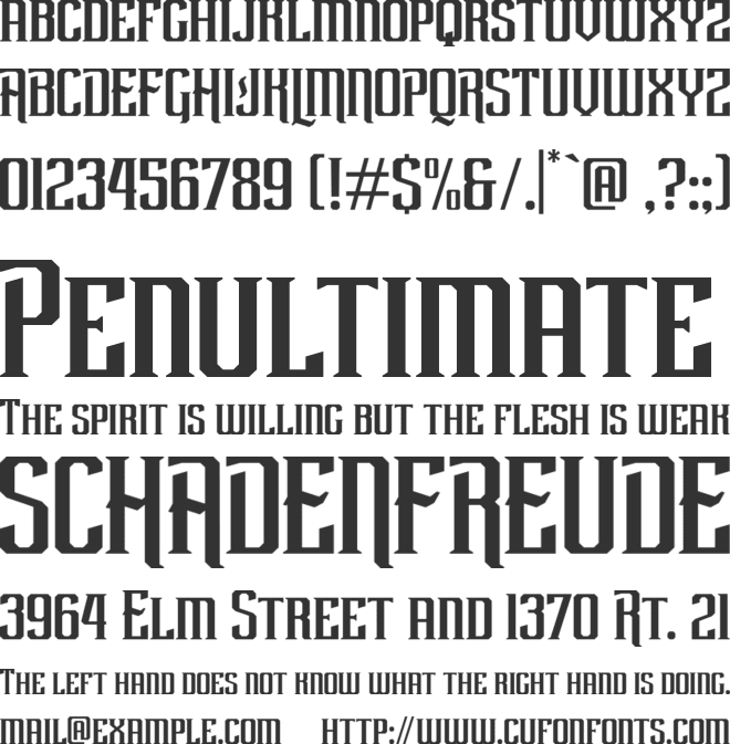 Rebute font preview