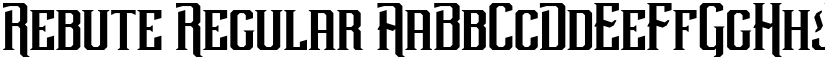 Rebute Regular font