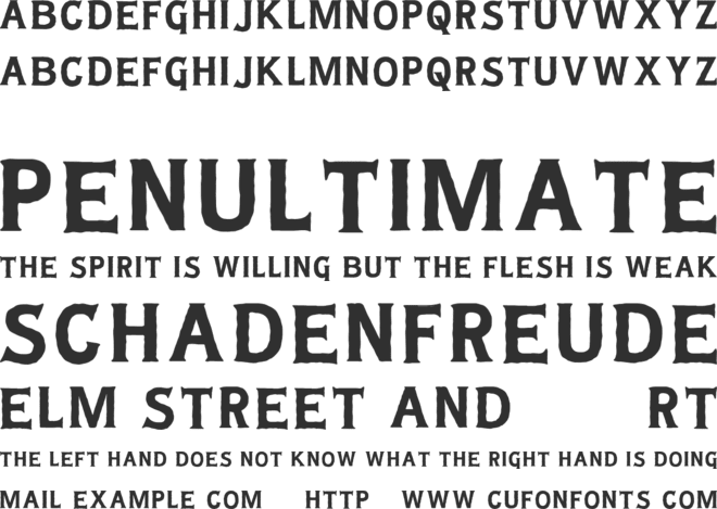 OldMan font preview