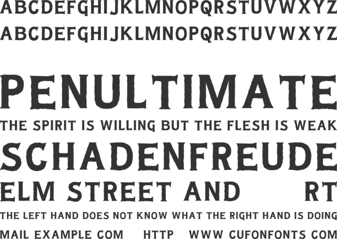 OldMan font preview