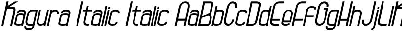 Kagura Italic Italic font
