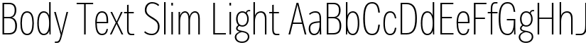 Body Text Slim Light font