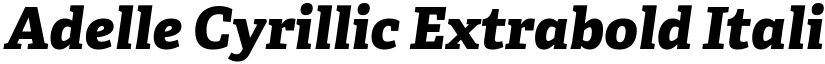 Adelle Cyrillic Extrabold Italic font