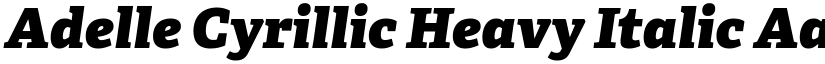 Adelle Cyrillic Heavy Italic font