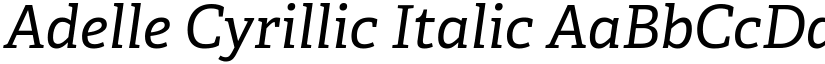 Adelle Cyrillic Italic font