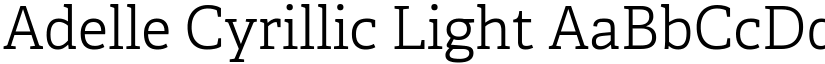 Adelle Cyrillic Light font