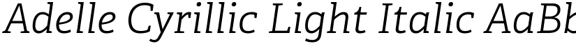 Adelle Cyrillic Light Italic font