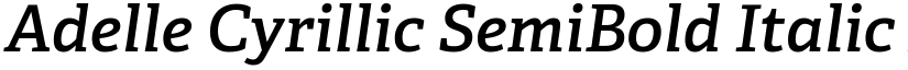Adelle Cyrillic SemiBold Italic font
