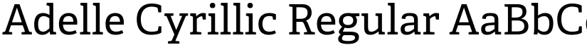 Adelle Cyrillic Regular font