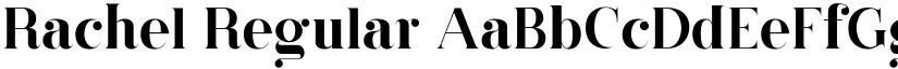 Rachel Regular font
