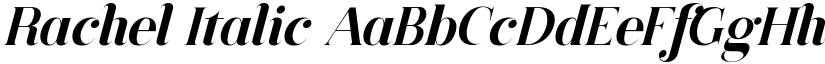 Rachel Italic font