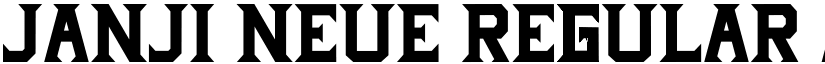 Janji Neue Regular font