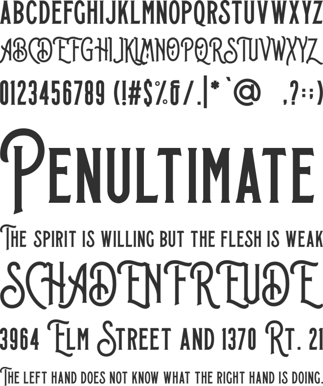 Salted Monthoers font preview