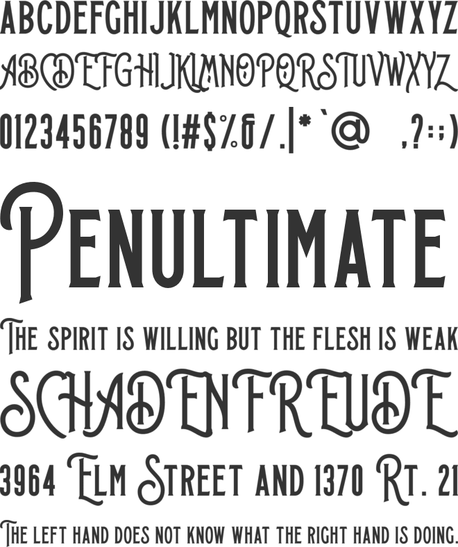 Salted Monthoers font preview