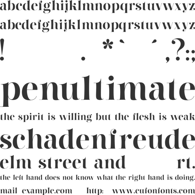 Chamuyo font preview