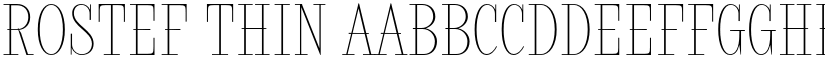 Rostef Thin font