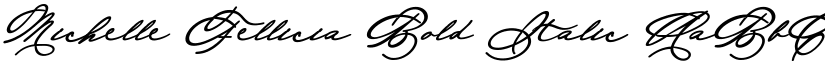 Michelle Fellicia Bold Italic font