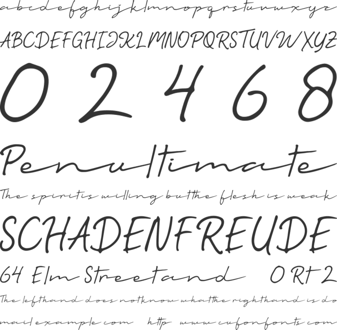 Talesian Signature font preview