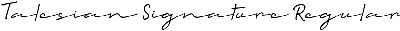 Talesian Signature Regular font