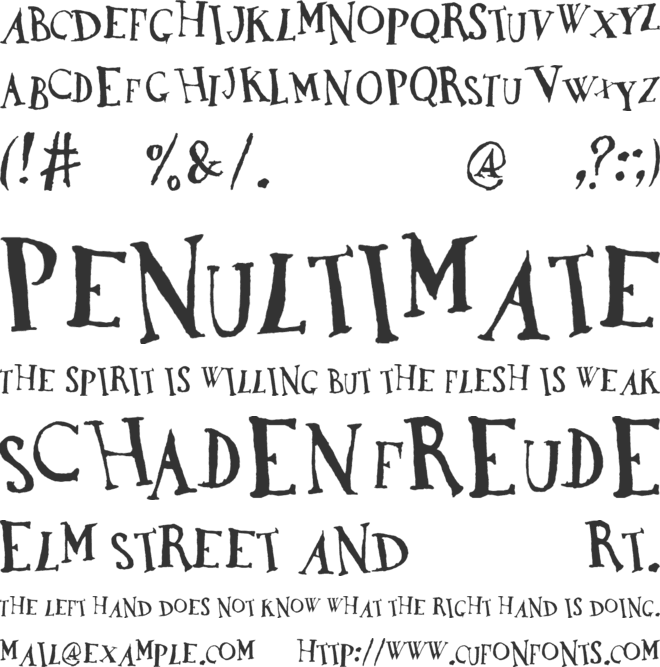 DaDa Antiquerist font preview