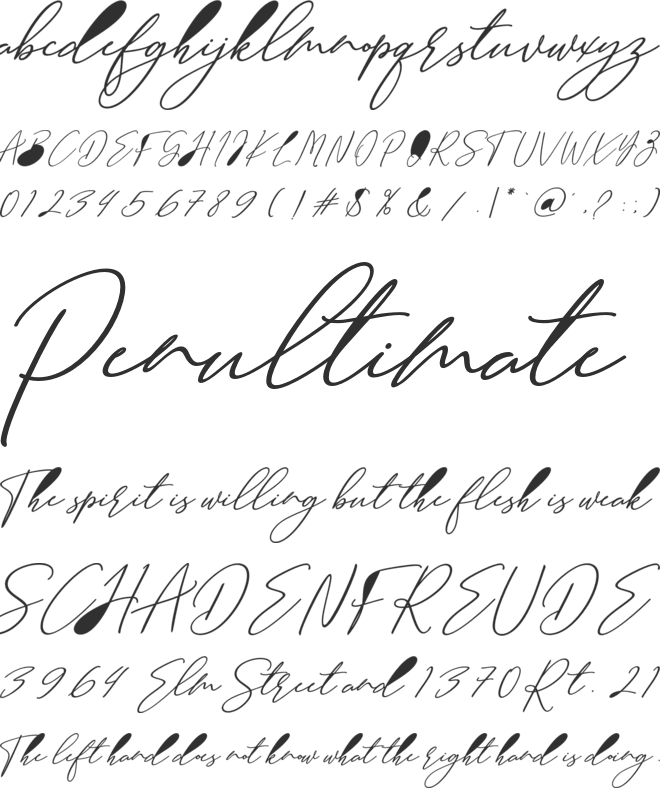 Sottalica font preview