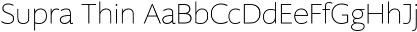 Supra Thin font