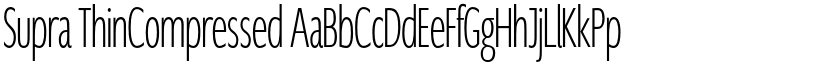 Supra ThinCompressed font