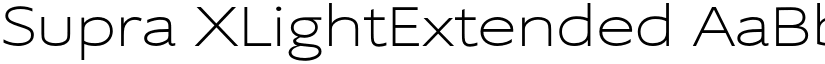 Supra XLightExtended font