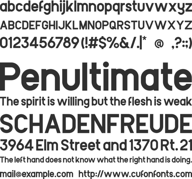 Fortika font preview