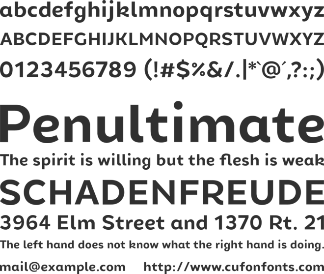 Chamfort Family font preview