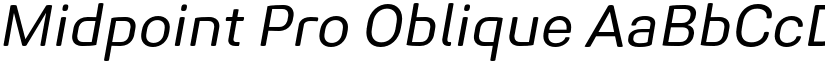 Midpoint Pro Oblique font
