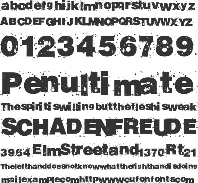 RvD Beton13 font preview