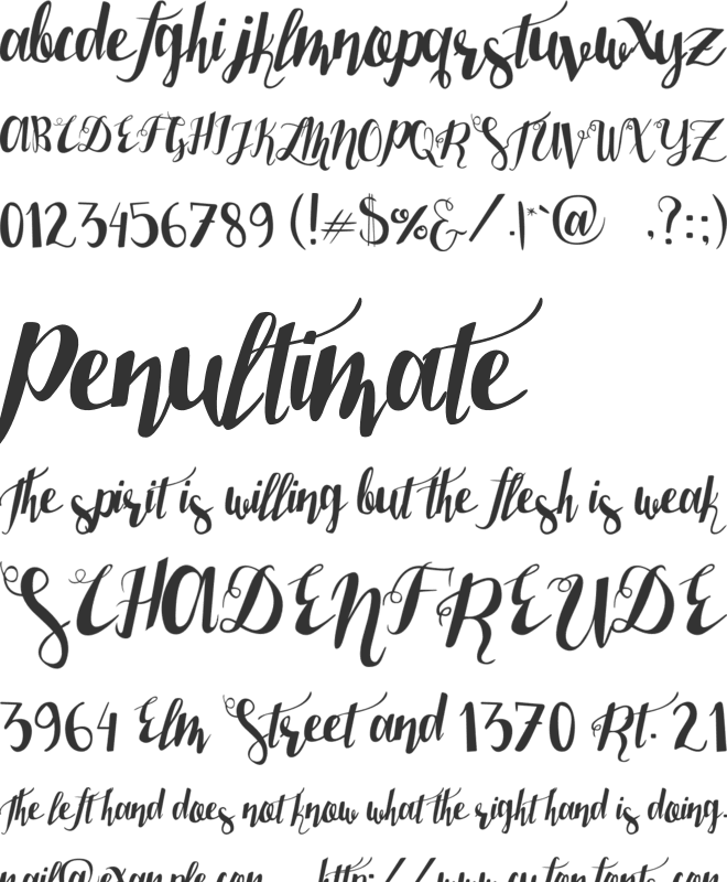 Shine And Tokio font preview