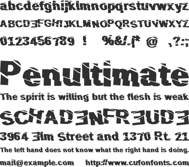 Slice n Dice font preview