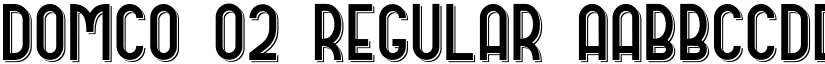 DOMCO 02 Regular font