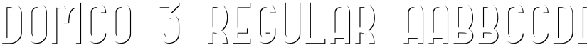 DOMCO 3 Regular font