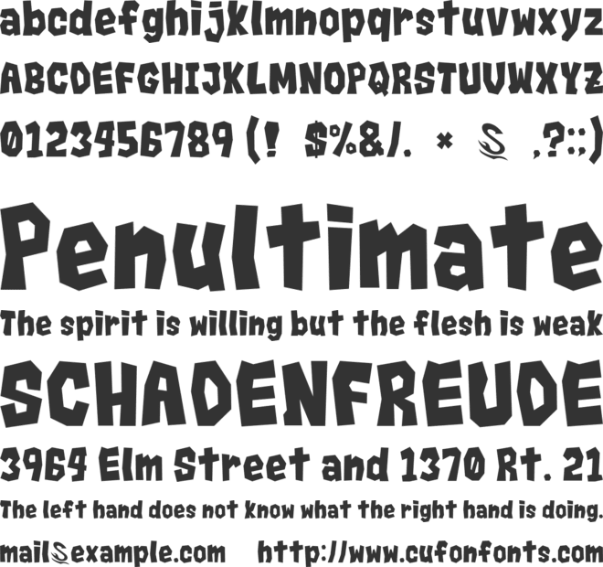 Rocks font preview