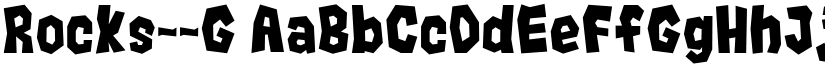 Rocks__G font