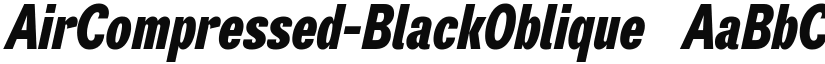 AirCompressed-BlackOblique ☞ font