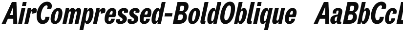 AirCompressed-BoldOblique ☞ font