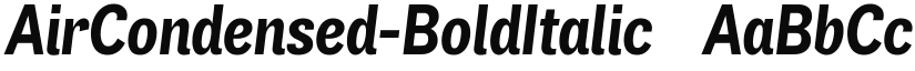 AirCondensed-BoldItalic ☞ font