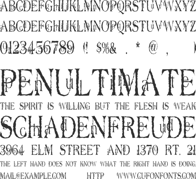 Dyers Eve font preview