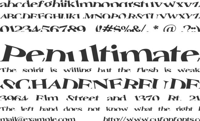 Troubled Genius font preview