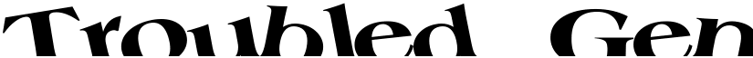 Troubled Genius font