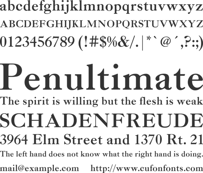 LTCCaslon- font preview